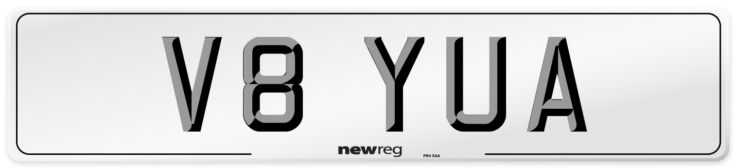 V8 YUA Number Plate from New Reg